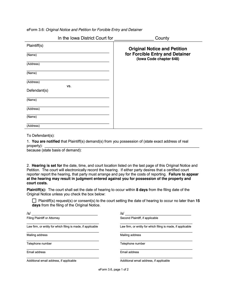 Iowa Mandatory Entry And Detention Form Fill Out Online Printable 