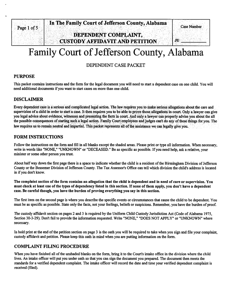 Jefferson County Family Court Forms Fill And Sign Printable Template