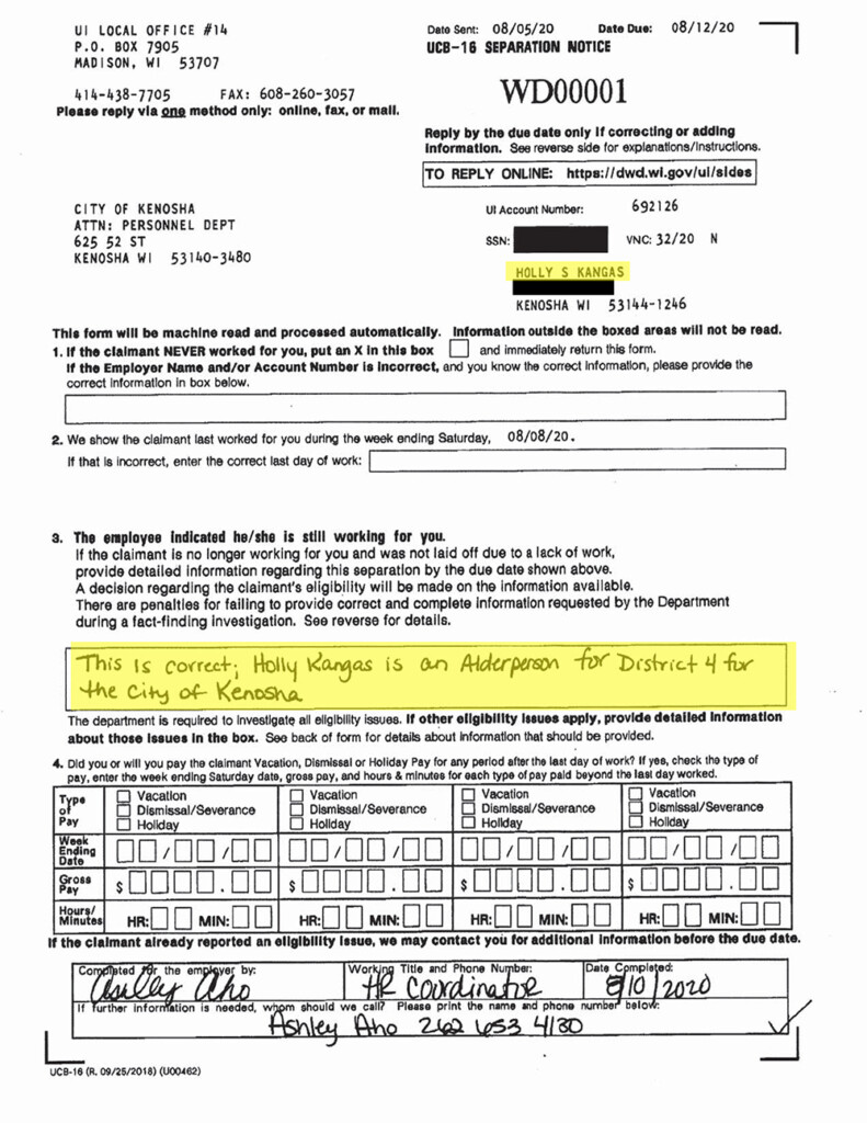 Kenosha Alderman Appeals Denied Unemployment Claim He Filed Against 