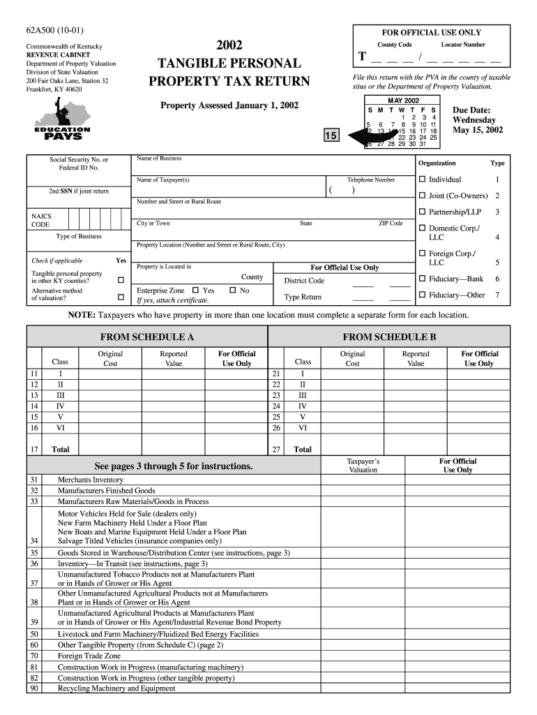 Ky Rev Form 62a500 2002 Fill Out Sign Online DocHub