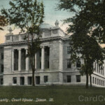 Lee County Court House Dixon IL Postcard