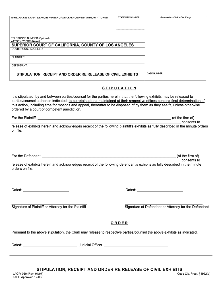 Los Angeles Superior Court Forms Fill Online Printable Fillable 