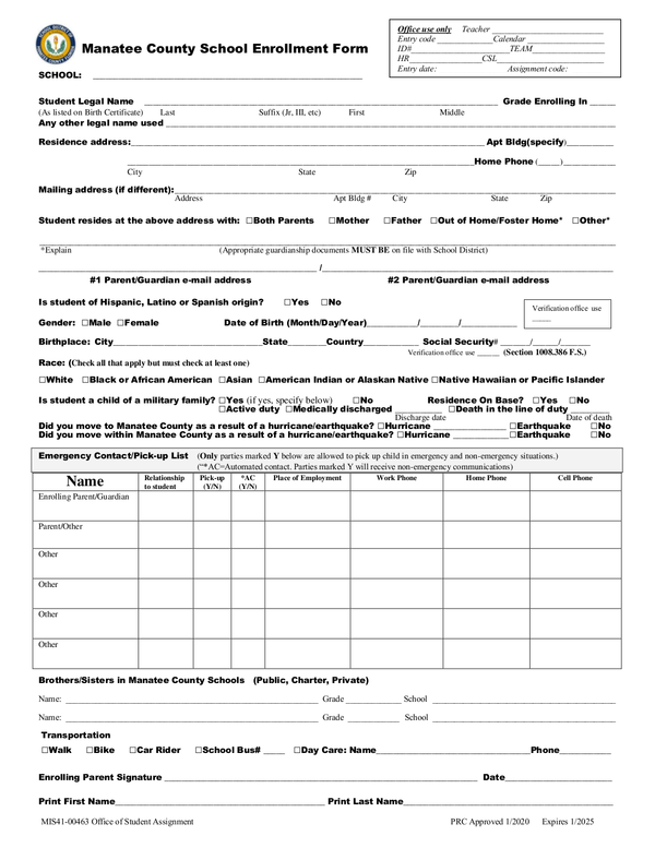 Manatee County Noc Form Fillable Form Printable Forms Free Online