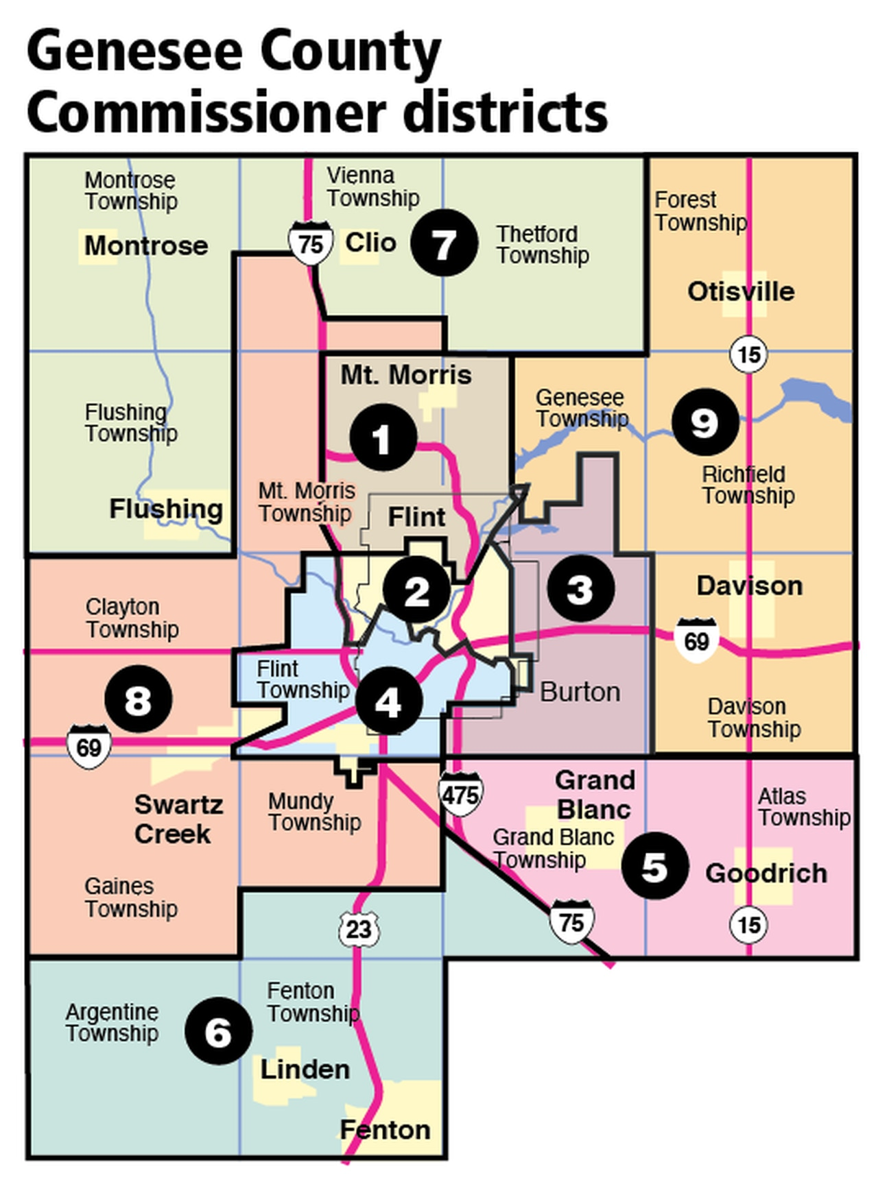 Map Of Genesee County Map Of West