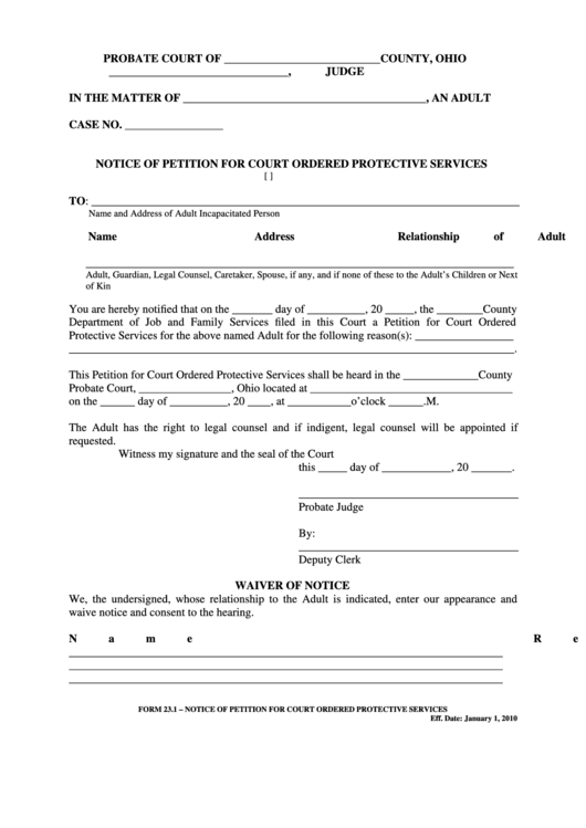 Marion County Ohio Probate Court Forms CountyForms