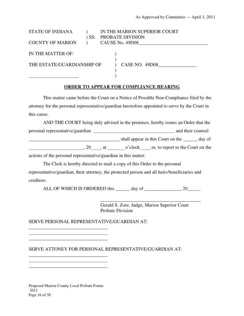 Marion County Probate Form Fill Out Printable PDF Forms Online