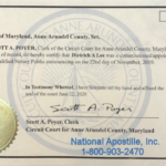 Maryland Circuit Court Authentication And Apostille