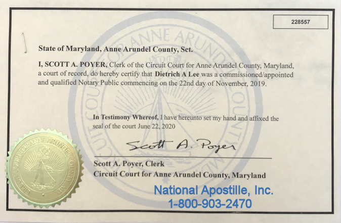 Maryland Circuit Court Authentication And Apostille