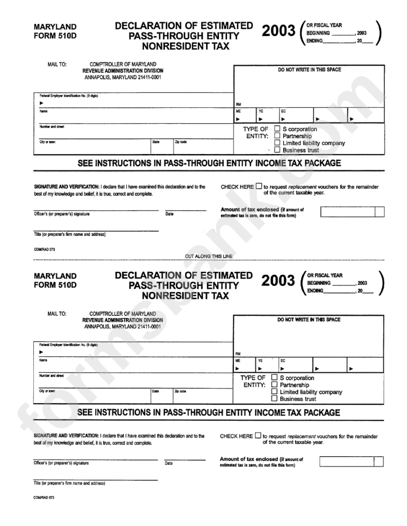 Maryland Printable Tax Forms Printable Form 2022