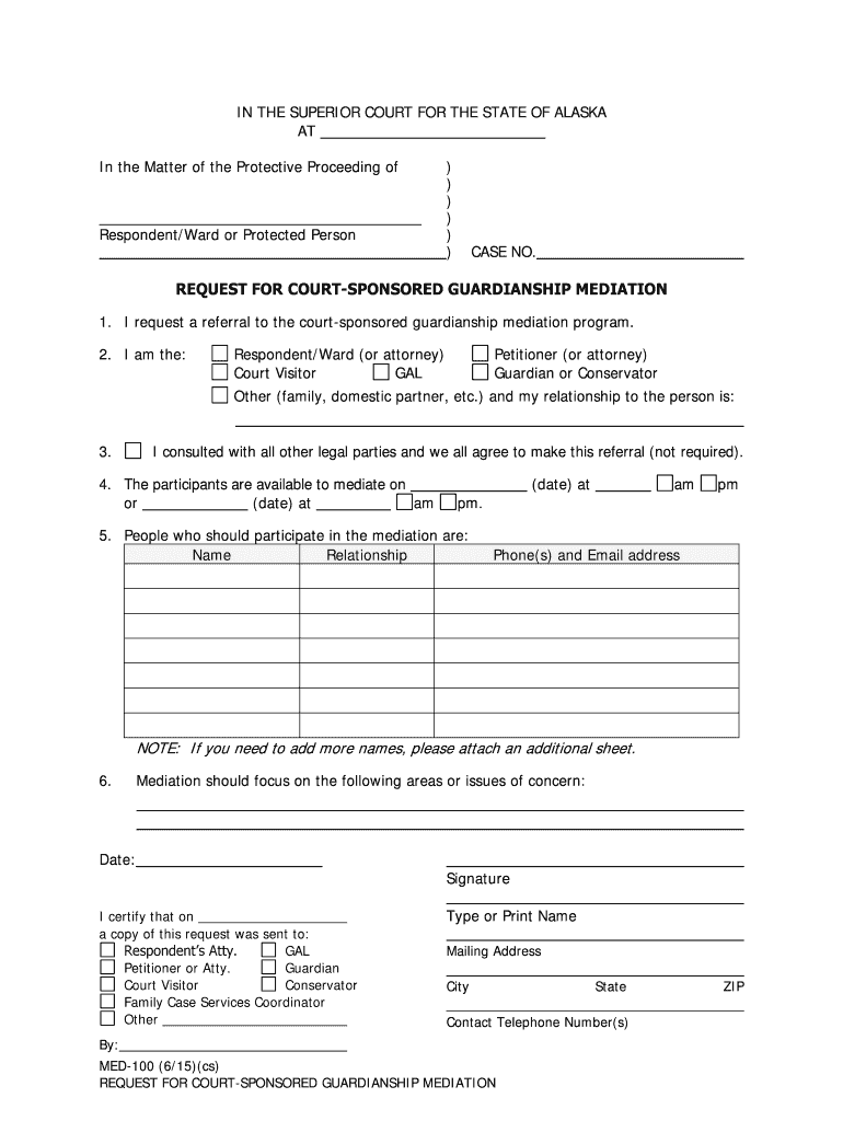 Mediation Forms Fill Online Printable Fillable Blank PdfFiller