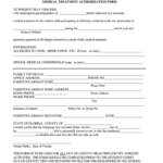 Medical Treatment Authorization Form Fill Out Sign Online DocHub