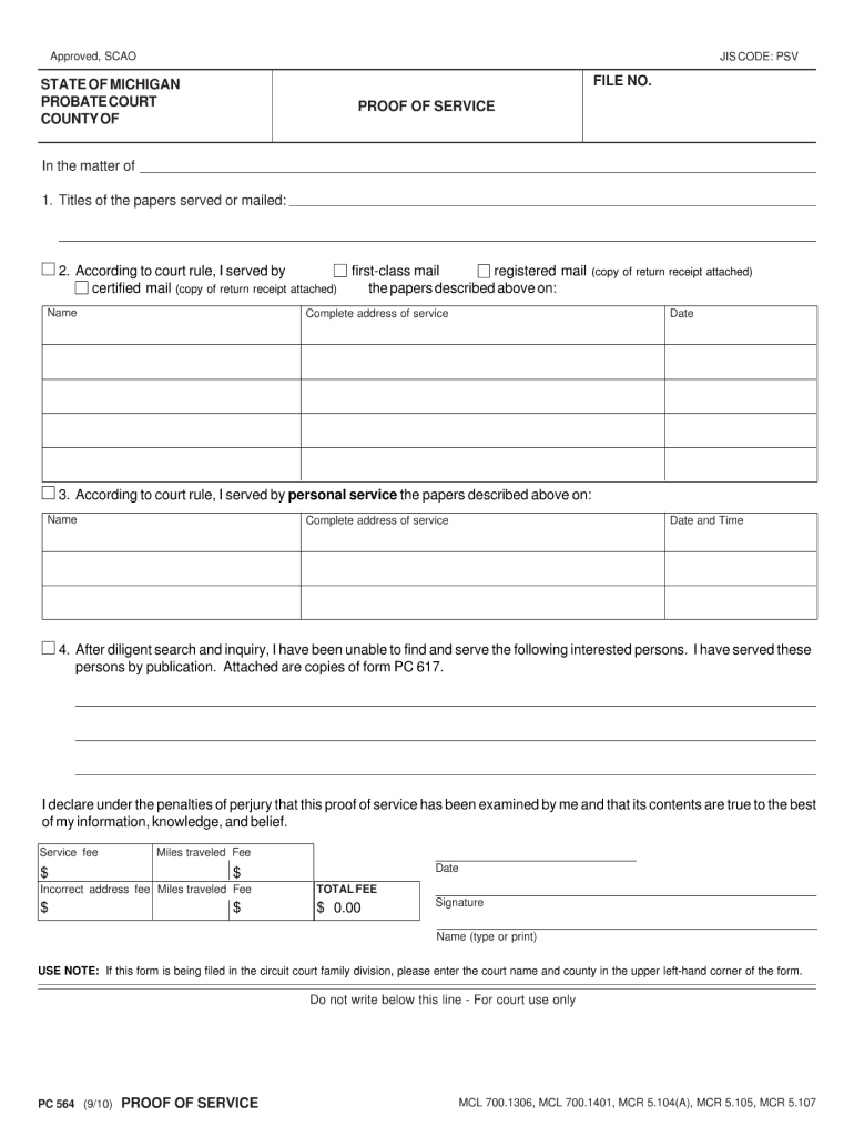 Michigan Probate Court Forms Fill Out Sign Online DocHub