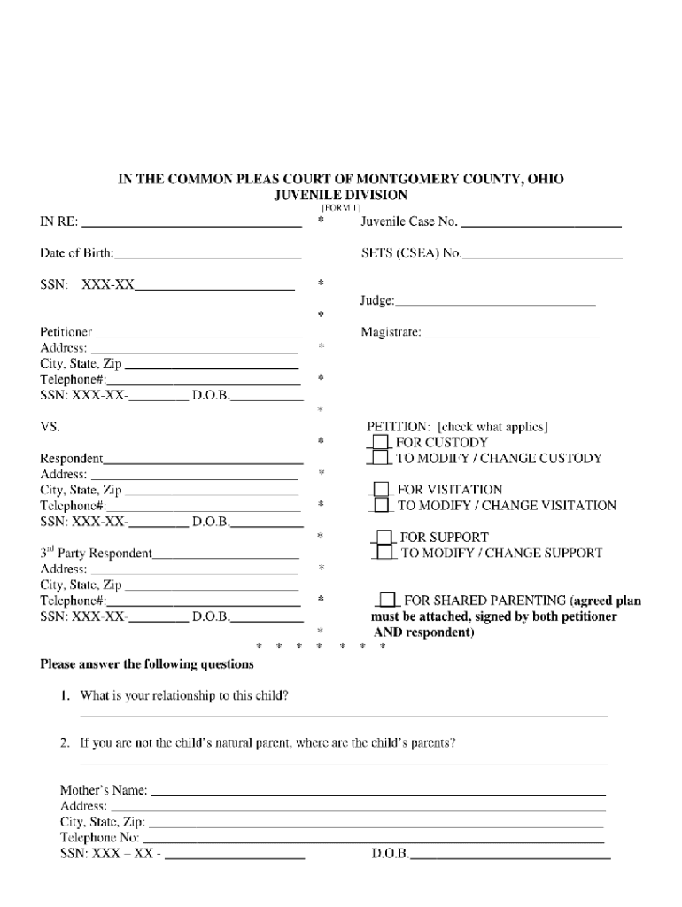 Montgomery County Juvenile Court Forms Fill Out Sign Online DocHub