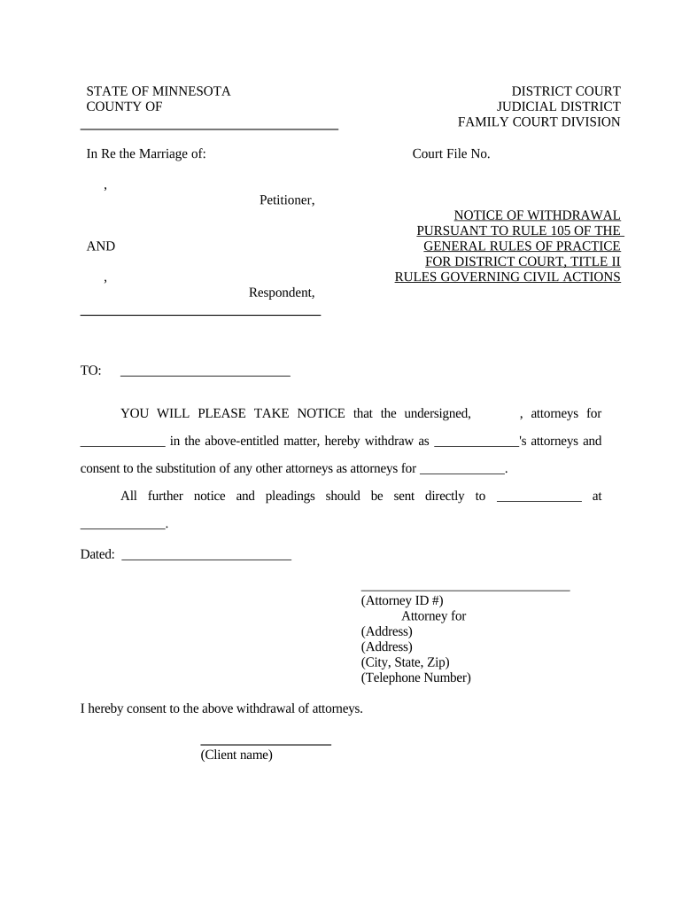 Notice Withdrawal Form Fill Out Sign Online DocHub