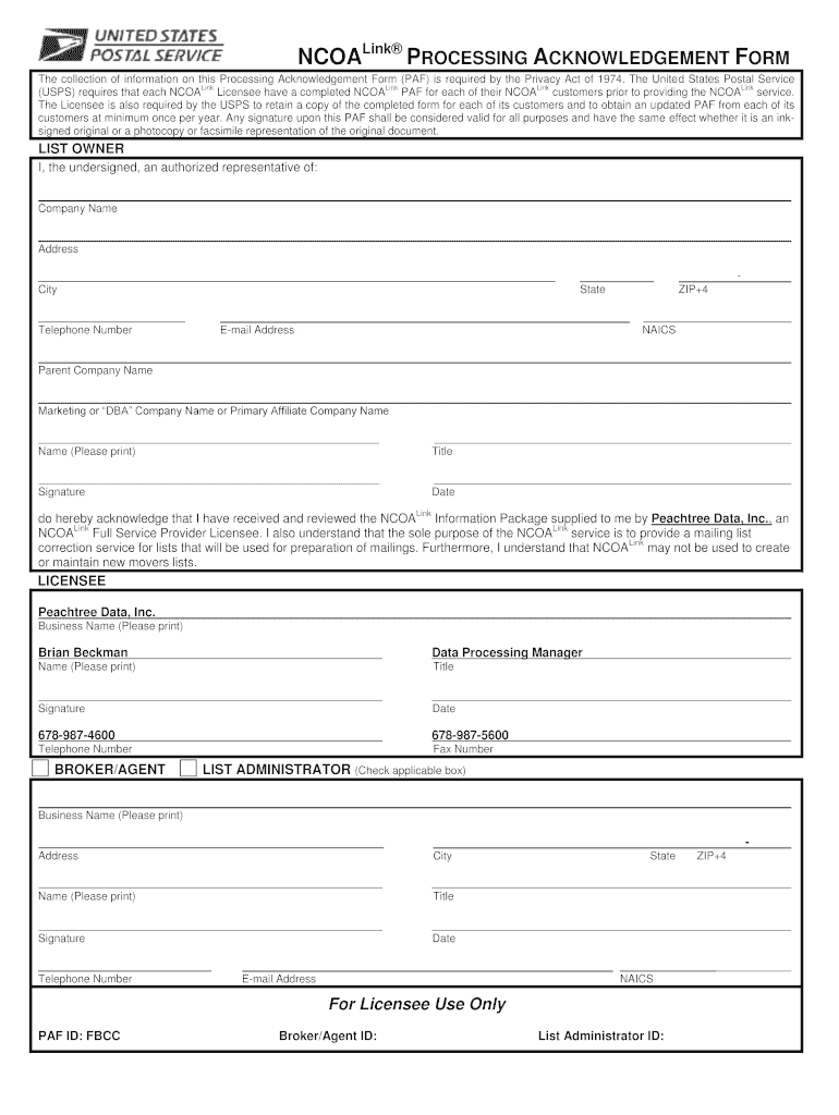 Paf Form Fill Out And Sign Printable PDF Template SignNow