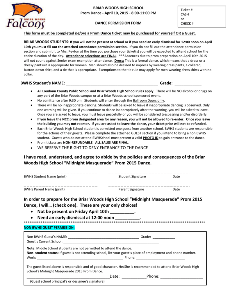 Permission Form Loudoun County Public Schools