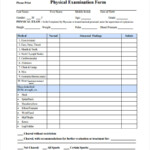 Physical Form For Sports Printable Sport Information In The Word