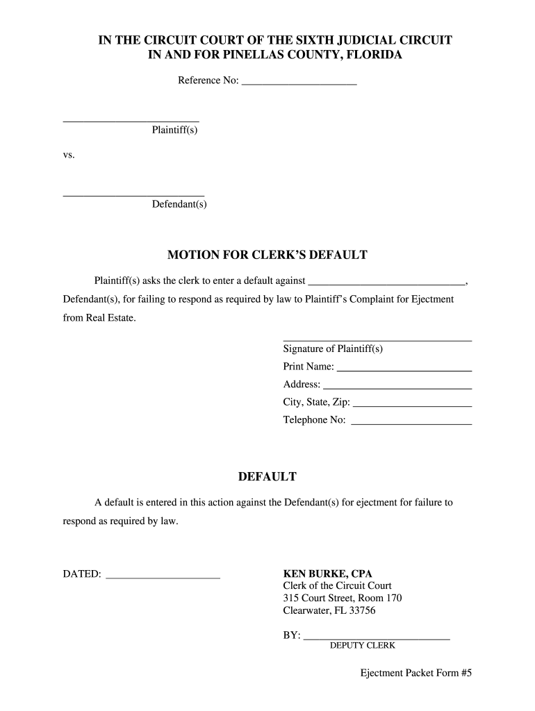 Pinellas County Clerk Of Courts Fill Online Printable Fillable 