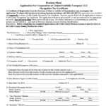 Precious Metal Application For Corporation Or Limited Liability Company