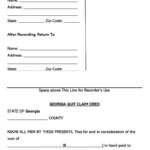 Printable Quit Claim Deed Georgia