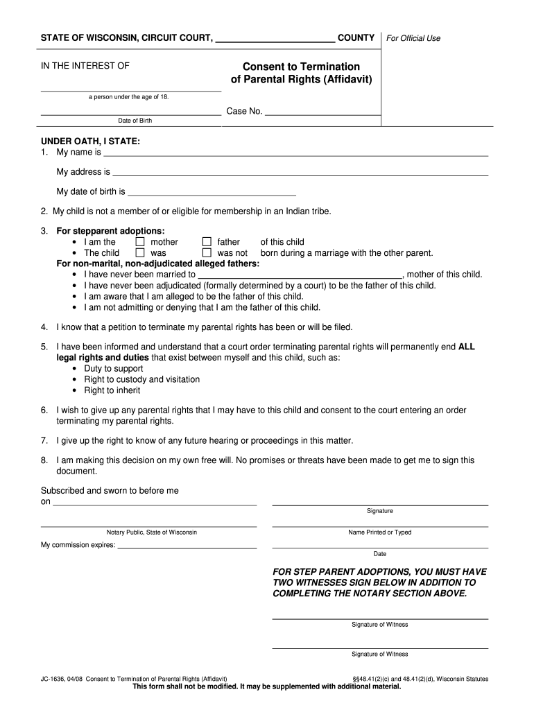 Printable Voluntary Termination Of Parental Rights Form Texas 2020 2021 