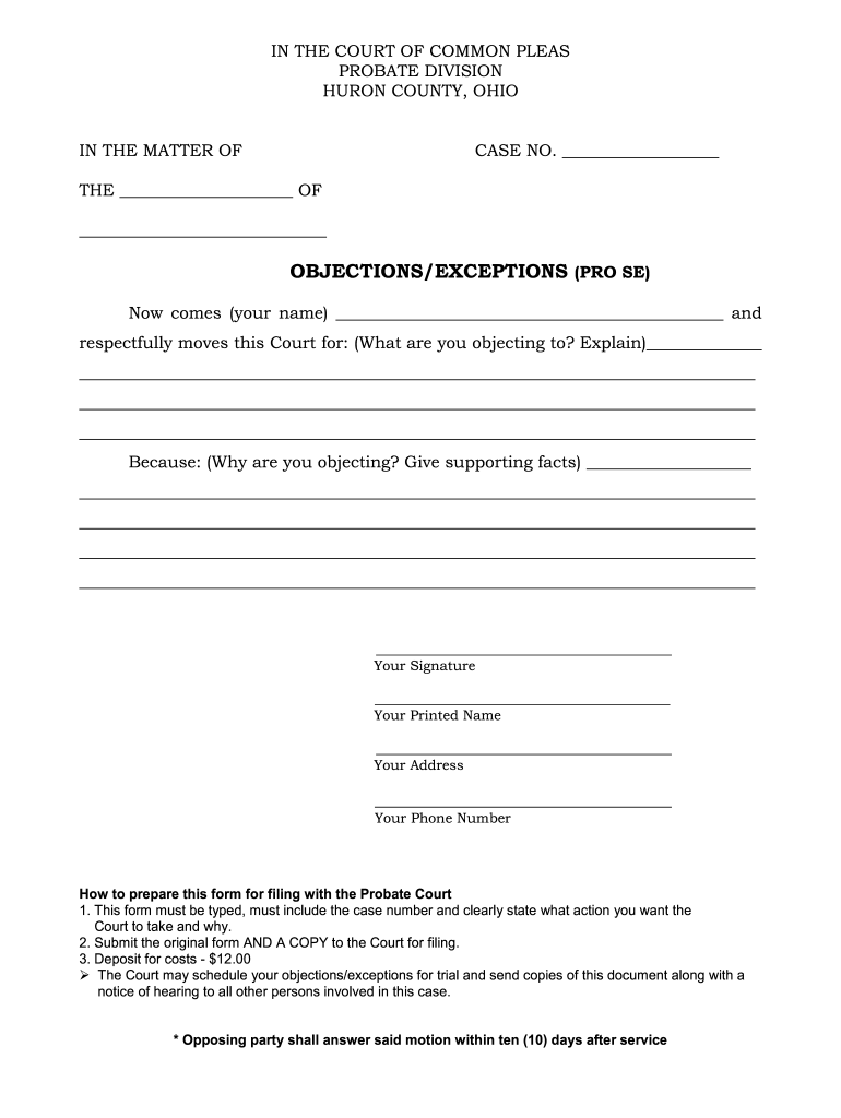 Probate Court Forms Fill Online Printable Fillable Blank PdfFiller