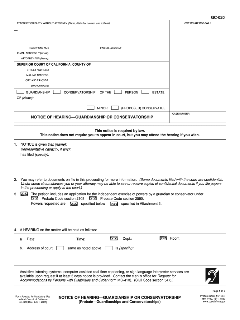 PROBATE COURT GUARDIANSHIP STARTING PACKET Form Fill Out And Sign