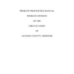 Probate Procedures Manual 16th Circuit Court Of Jackson County