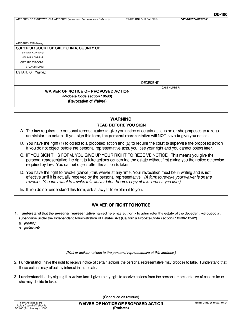 Proposed Probate Form Fill Out And Sign Printable PDF Template SignNow