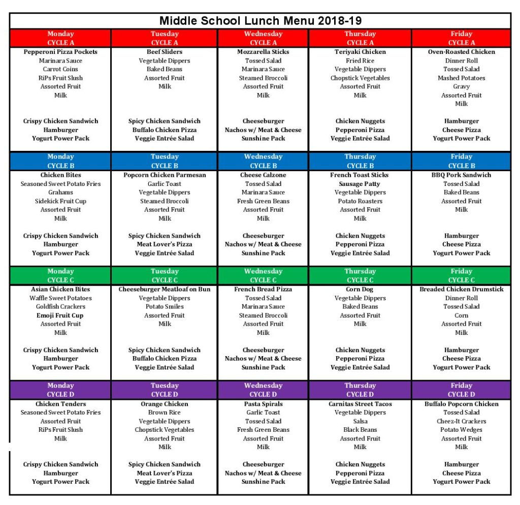 Provided Meals Coming To All Lee County Schools For 2018 19