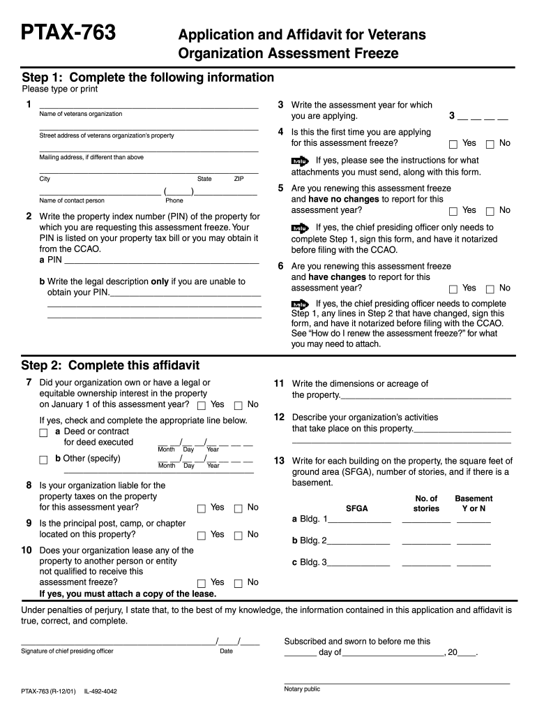 Ptax 763 Fill Online Printable Fillable Blank PdfFiller