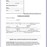 Quit Claim Deed Form Florida Chlistshares