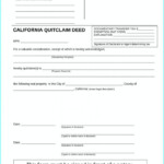 Quit Claim Deed Form San Diego California Universal Network