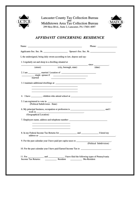 Residence Affidavit Form Volusia County Schools 2023