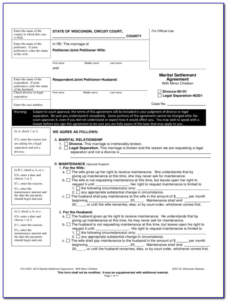 Rock County Wi Divorce Forms Form Resume Examples q25Zzlx50o