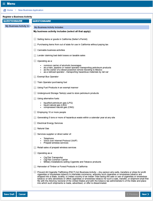 Sales Tax Registration In California