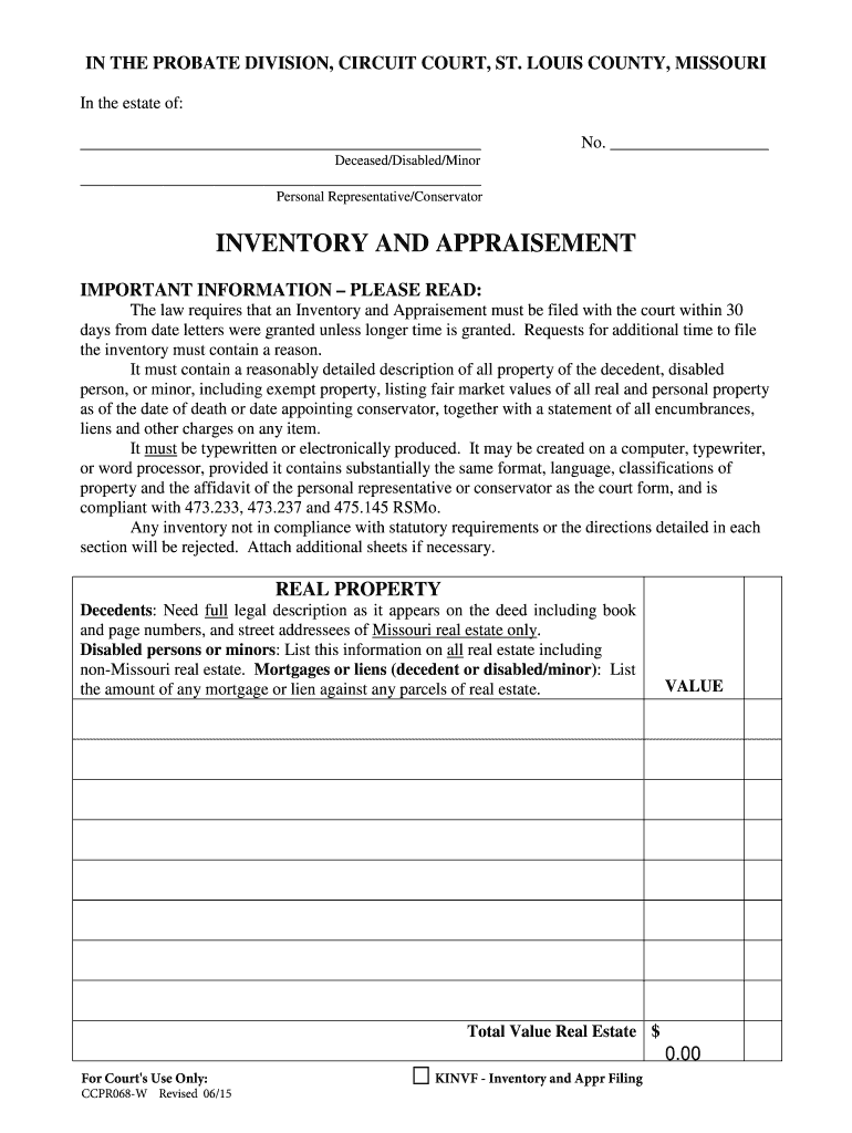 St Louis County Probate Court Forms CountyForms