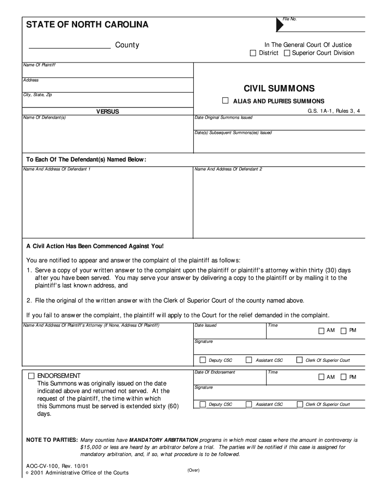 Summons Response Form Fill Online Printable Fillable Blank PdfFiller