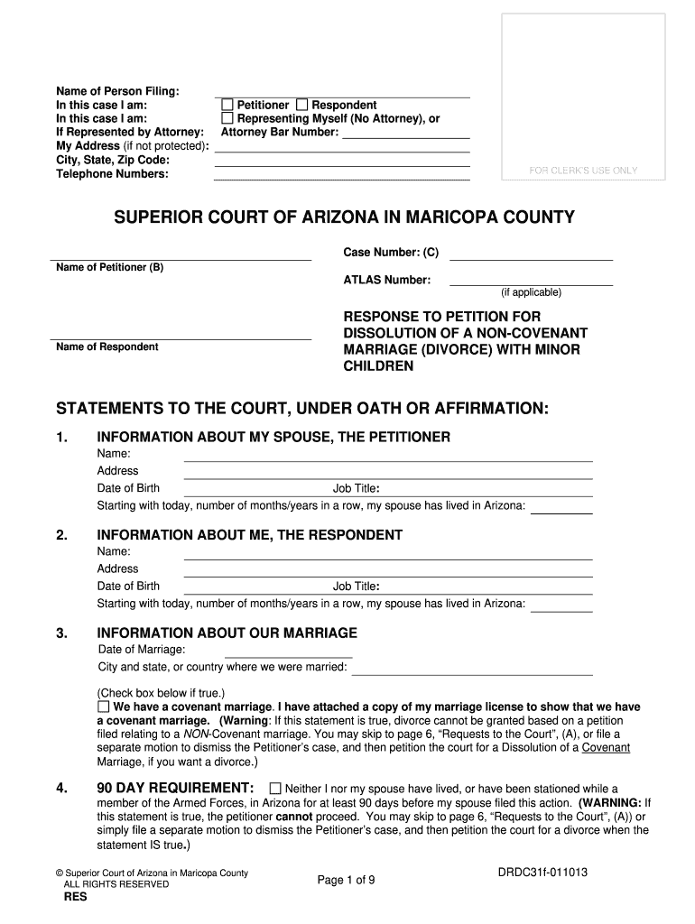 SUPERIOR COURT OF ARIZONA IN MARICOPA COUNTY Superiorcourt Maricopa