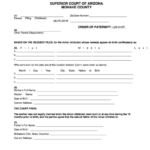 Superior Court Of Arizona Mohave County Order Of Paternity Printable