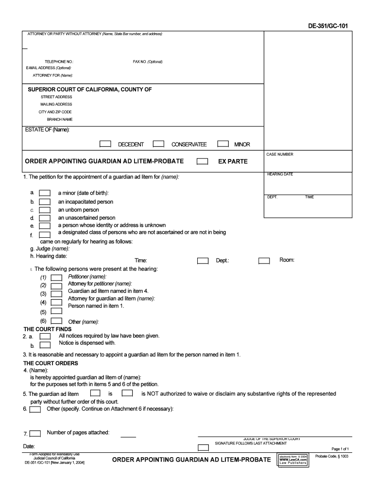 SUPERIOR COURT Of CALIFORNIA COUNTY Of SAN DIEGO CENTRAL Form Fill 
