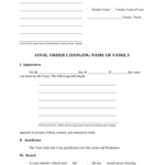 Texas Changing Name Form Fill Out And Sign Printable PDF Template