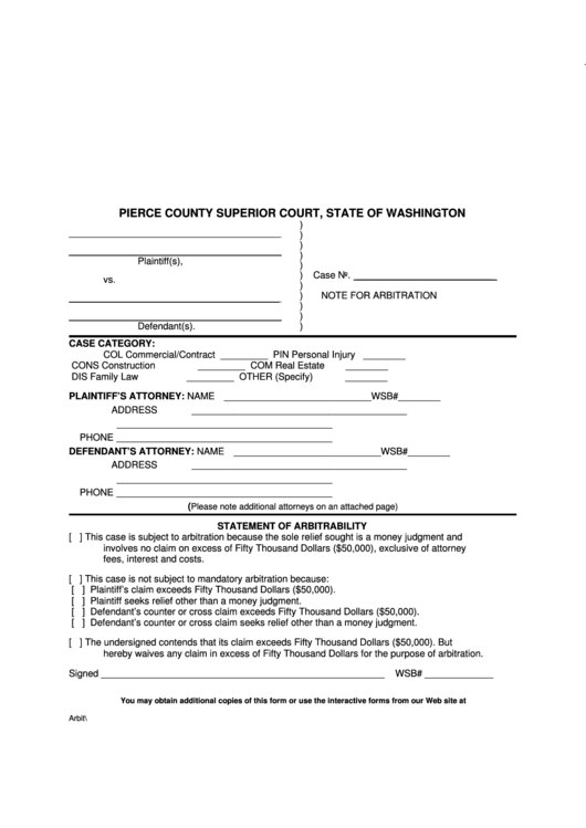 Top 8 Pierce County Wa Court Forms And Templates Free To Download In 