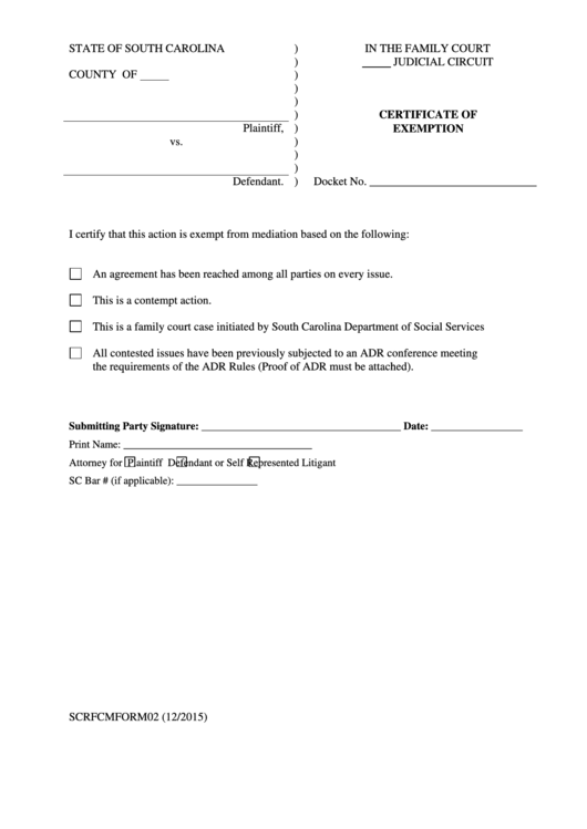 Top 88 Sc Family Court Forms And Templates Free To Download In PDF Format