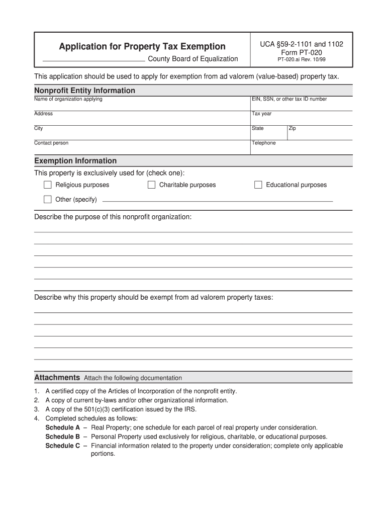 Utha Property Tax Abatement Applicaton Fill Out Sign Online DocHub