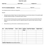 Volunteer Log Form Fill Online Printable Fillable Blank PdfFiller