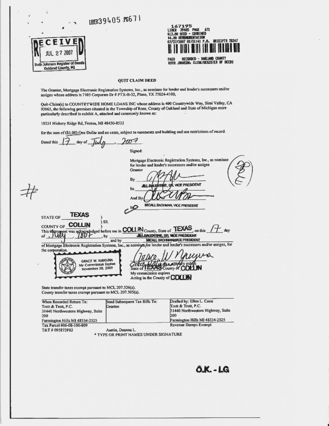 Wayne County Register Of Deeds Quit Claim Deed Form Universal Network