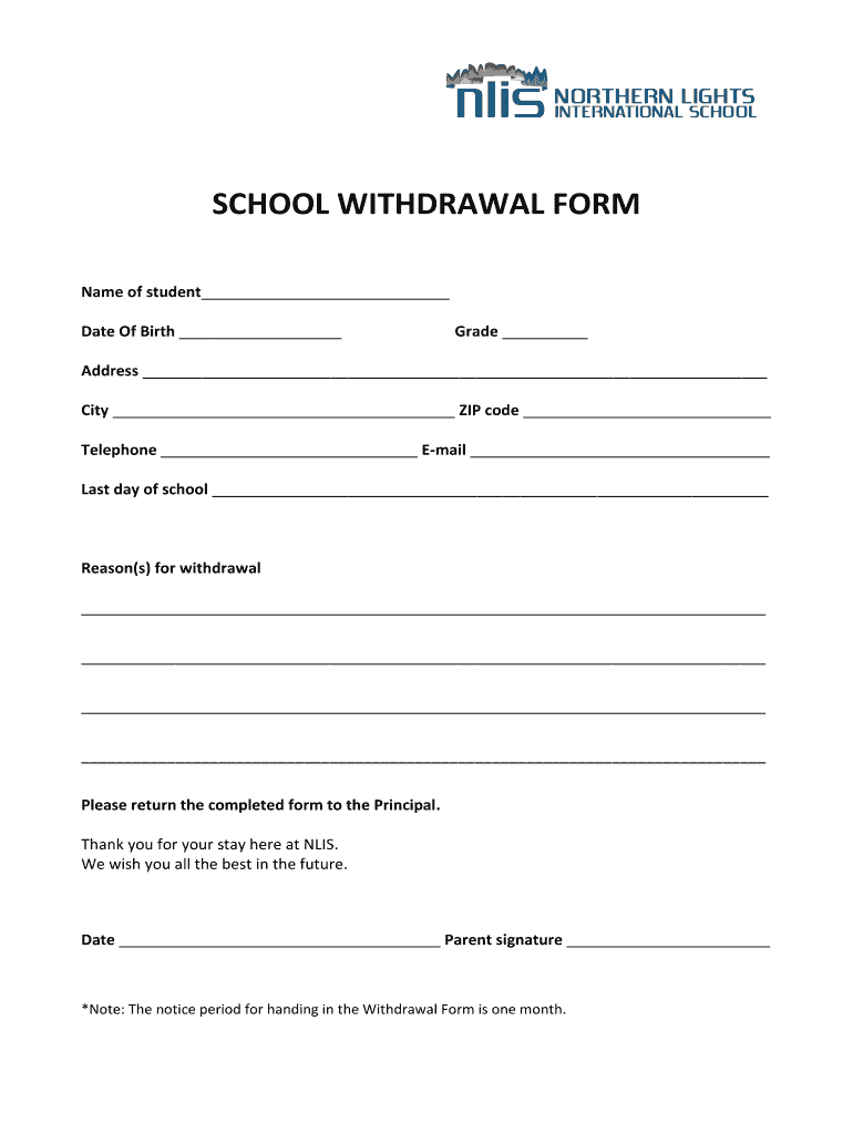 Withdrawal Form Fill Out And Sign Printable PDF Template SignNow