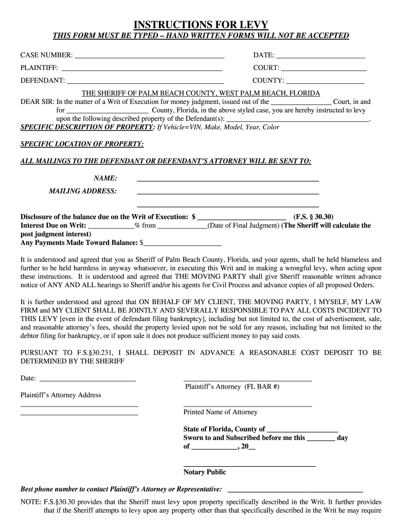 Writ Of Garnishment Florida Fill And Sign Printable Template Online 